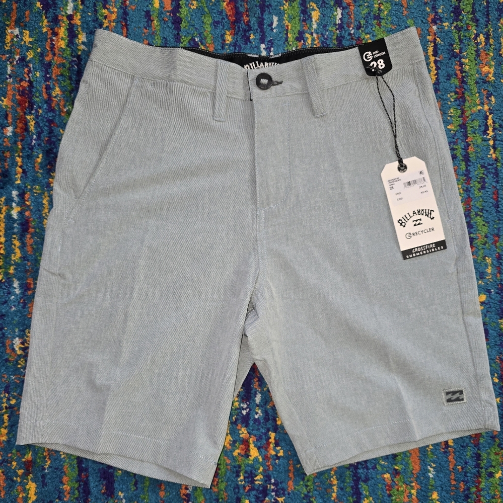 NWT Billabong Men's Crossfire Mid Submersible Shorts Size 28 Jade‎ Stone Color
